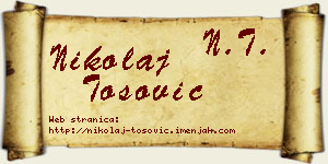 Nikolaj Tošović vizit kartica